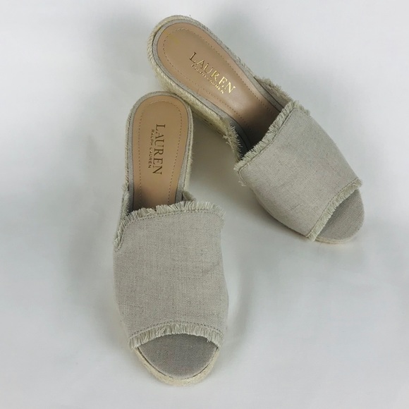 Ralph Lauren Shoes - RALPH LAUREN Beige wedge Sandals woman size 8